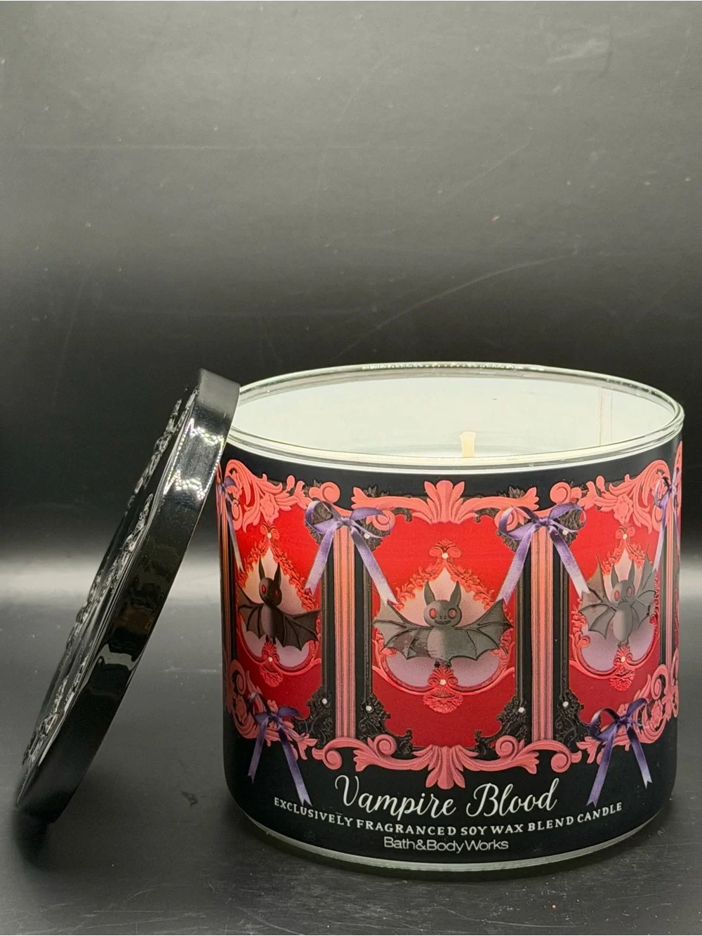 Bath & Body Works Vampire Blood Soy Wax Blend 3-Candle - 2025 Halloween 14.5OZ